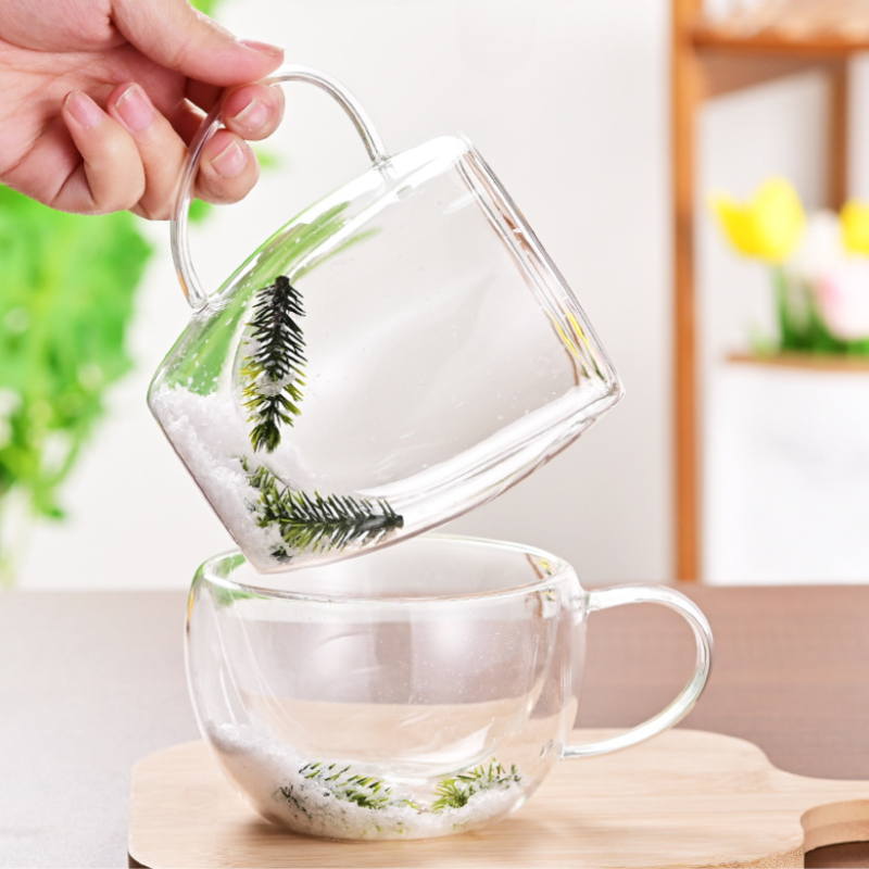 CrystalMug - Dobbelt Lagdelt Kreativ Glass Krus