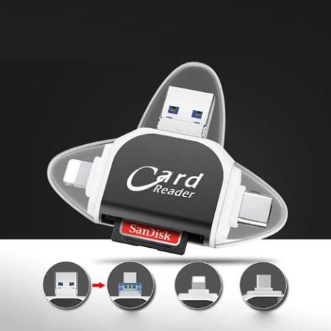 CardReader - Multi-Port 4 i 1 Universal SD TF Kortleser