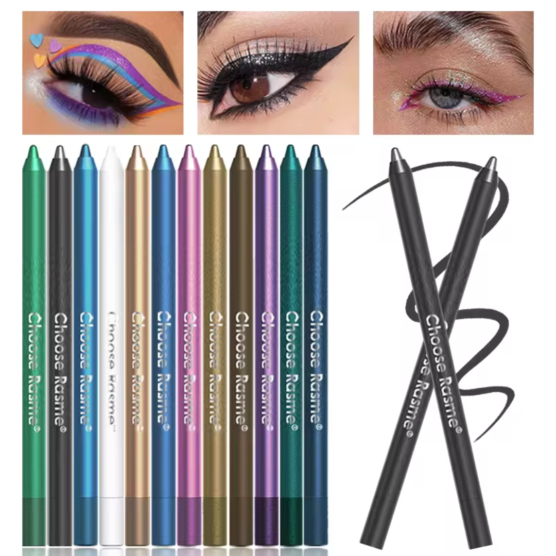WaterproofEyeliner - Langvarig Vannfast Øye- og Lip Liner Blyant 12-Delt Sett