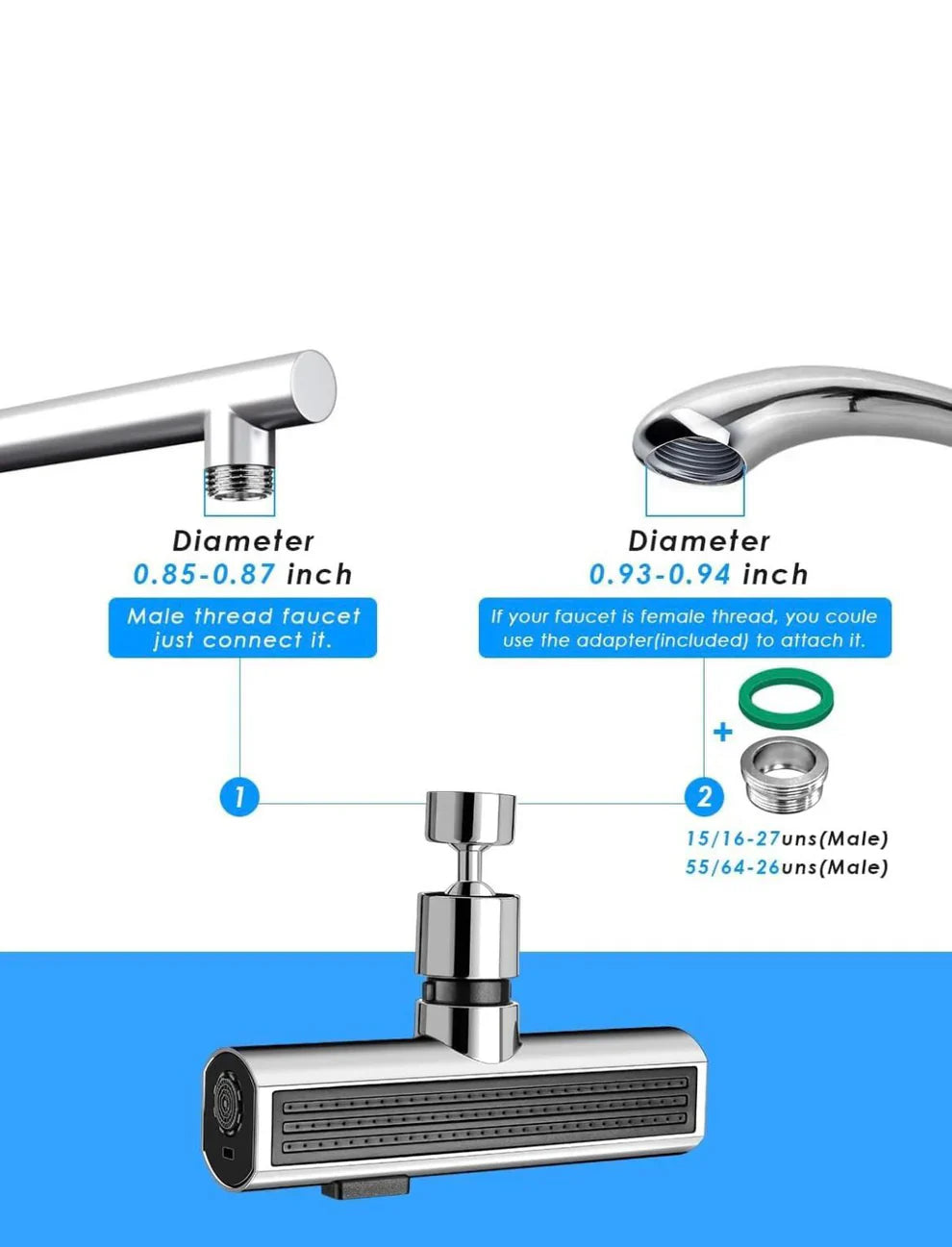 Globetrek° WaterfallFaucet: Elegant Kjøkken Vannfall Kran