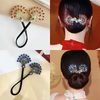 Rose® HairTie 1+1 GRATIS: Stilig Hårbånd Elegant Vintage Krystallhestehale Vri Holder