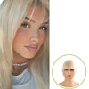 Rose® WigBangs 1+1 GRATIS: Sømløs Parykk Naturlig Utseende Hår Pannelugg Utvidelser
