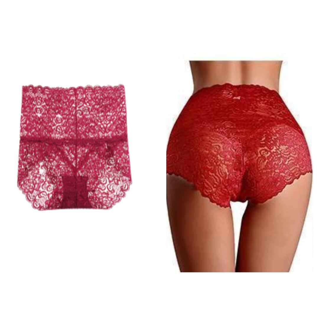 Icone™ LacePanties 1+1 GRATIS: Åndbar Høy Midje Sømløs Blonder Truser