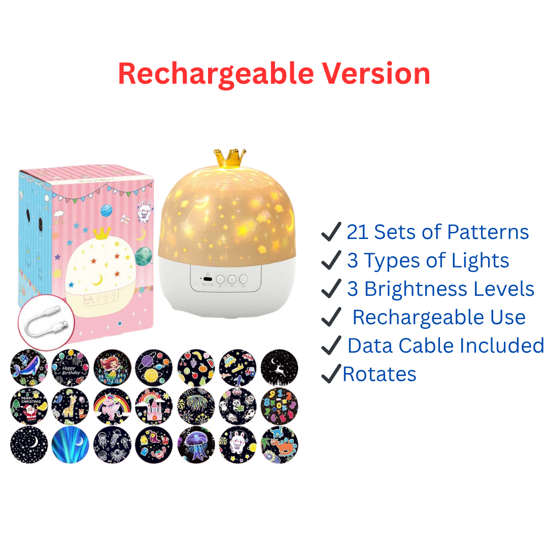 Ledsen™ MagicLight: Magisk Barnas Nattlys Projektor