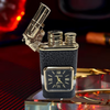 WatchLighter: Vintage Inspirert Multifunksjonell Dobbel Flamme Klokke Lighter