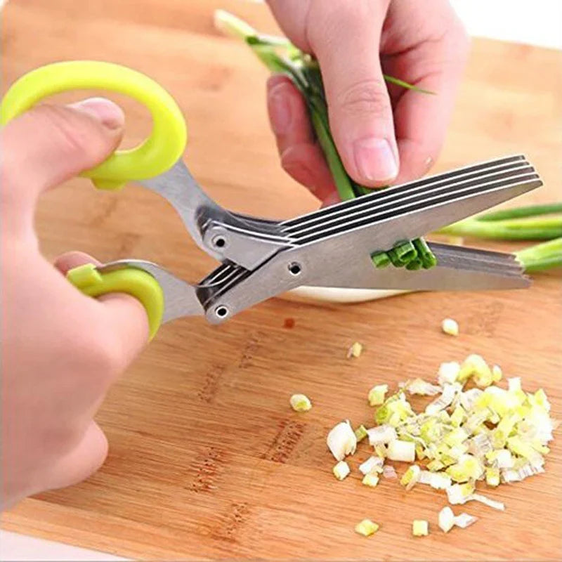 Globetrek° KitchenScissors 1+1 GRATIS: Multipurpose 5 Blad Kjøkken Kutter