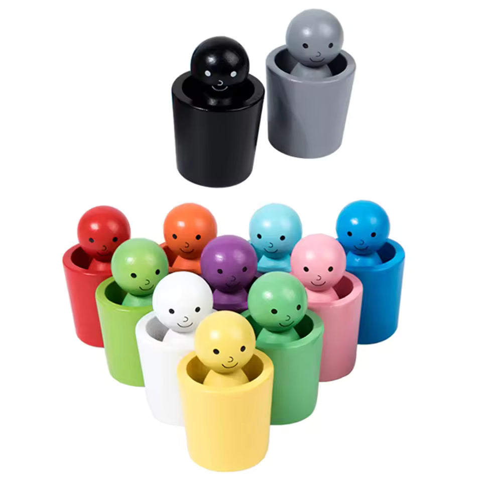 Kletshuts™ SortingCups: Pedagogisk Barn Fargeleggings Sorterings Kopper Og Form Spill