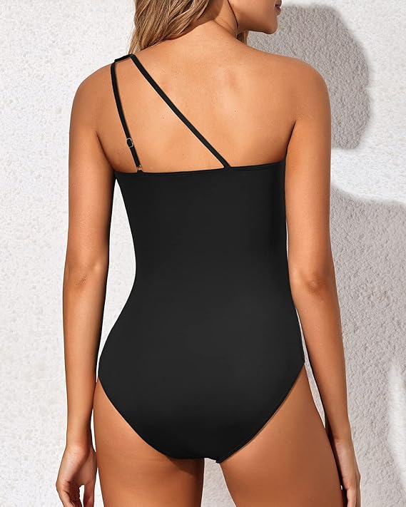 Icone™ StylishSwimsuit: Sidestropp En Skulder Stil Kurve Passform Badedrakt