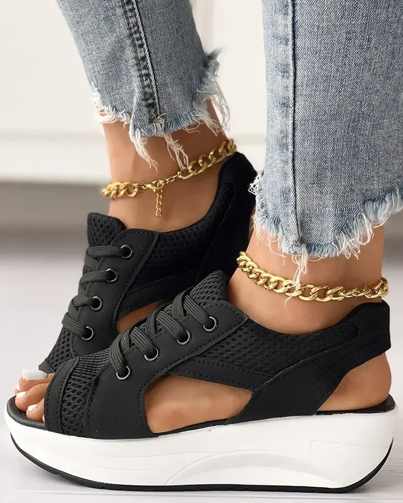 Happy™ MuffinSandals: Utskjæring Blonder Opp Muffin Sandaler