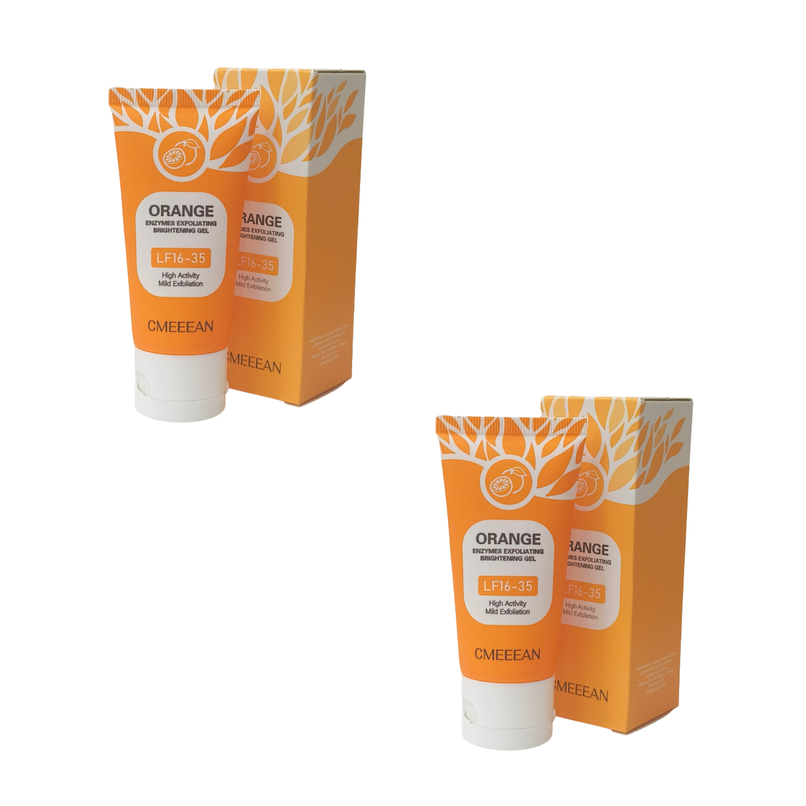 ExfoliatingGel 1+1 GRATIS: Orange Eksfolierende Gel Mild Død Hud Fjerner