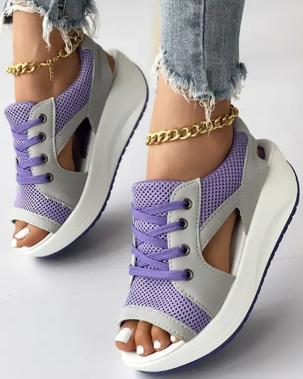 Happy™ MuffinSandals: Utskjæring Blonder Opp Muffin Sandaler