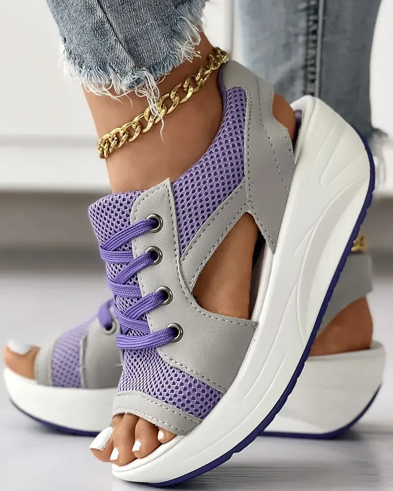 Happy™ MuffinSandals: Utskjæring Blonder Opp Muffin Sandaler