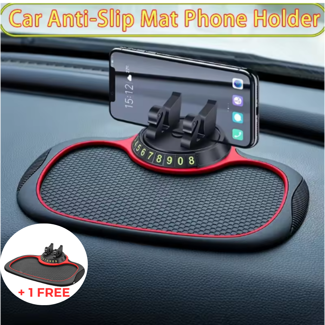 Holder360° PhoneMat 1+1 GRATIS: Multifunksjonell Sklisikker Dashbordet Telefonmatte