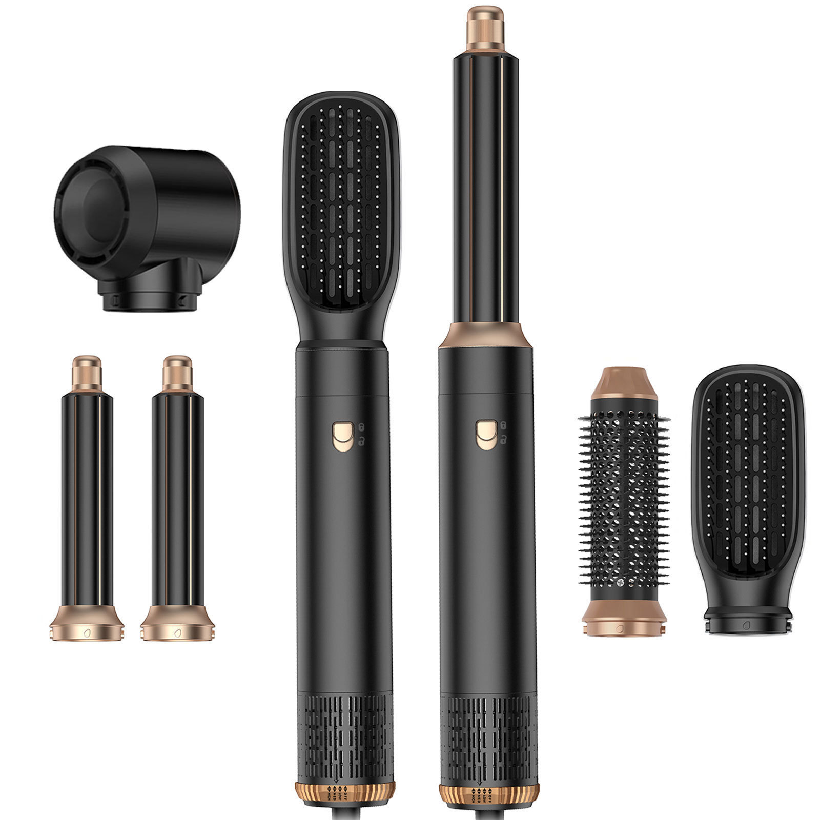 Rose® StylingBrush: 5-In-1 Utskiftbar Hår Føn Tørker Og Styling Børste