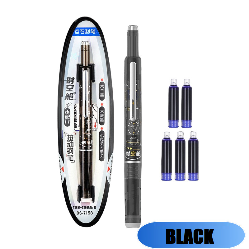 FountainPen - Uttrekkbar Og Påfyllbar Fyllepenne Med Blekkpatroner