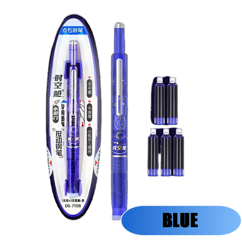 FountainPen - Uttrekkbar Og Påfyllbar Fyllepenne Med Blekkpatroner