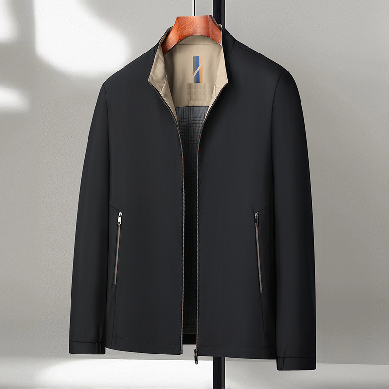 Icone™ CasualJacket: Stående Krage Casual Glidelås Jakke For Menn