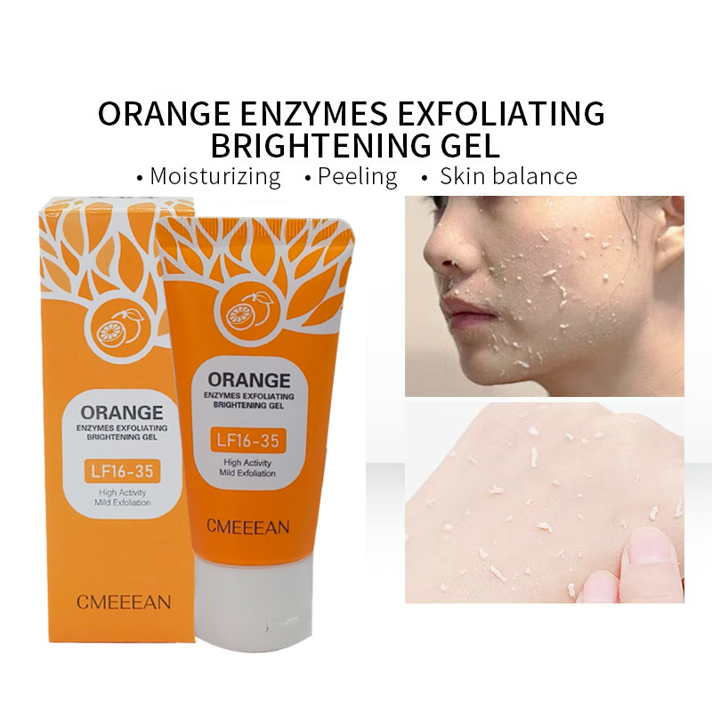 ExfoliatingGel 1+1 GRATIS: Orange Eksfolierende Gel Mild Død Hud Fjerner