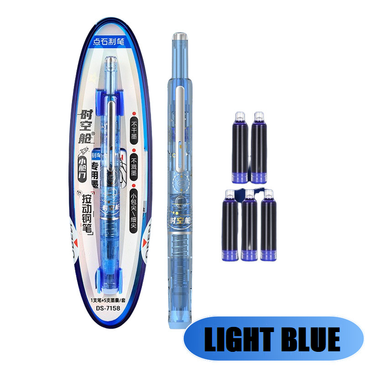 FountainPen - Uttrekkbar Og Påfyllbar Fyllepenne Med Blekkpatroner