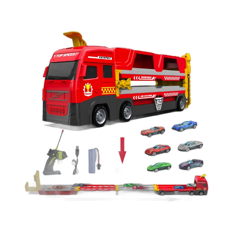 Kletshuts™ MegaTruck - Mega Hauler-Lastebil Med Utkast Racerbane