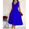 Icone™ ElegantDress: V-hals Elegant Damekjole Med Belte