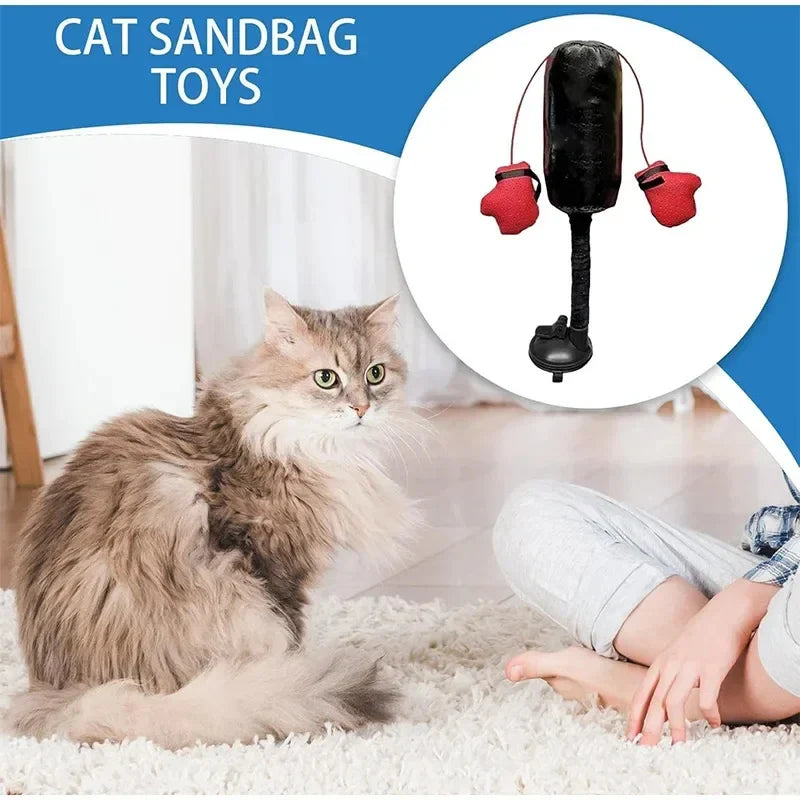 Catfri® PunchingBag: Interaktiv Moro Øvelse Katt Stansing Veske