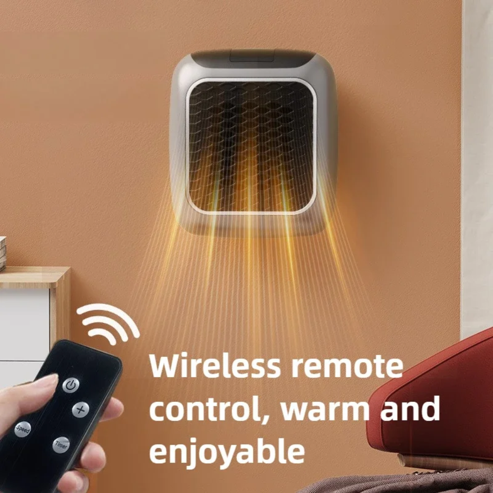 Globetrek° PortableHeater: Bærbar Energi Effektiv Plug-In Vegg Montert Varmeapparat