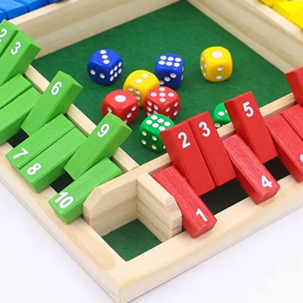 Kletshuts™ Woodys - Morsomt Interaktivt Familien Shut The Box Brettspill