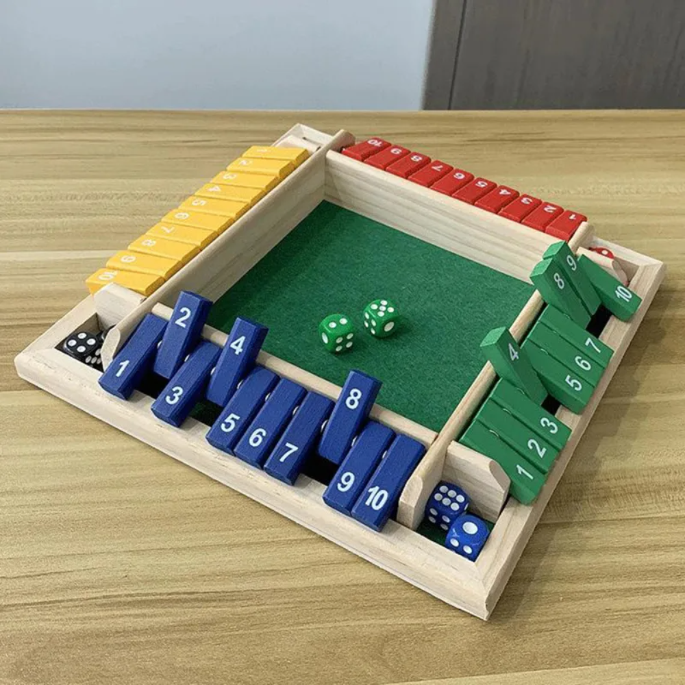 Kletshuts™ Woodys - Morsomt Interaktivt Familien Shut The Box Brettspill