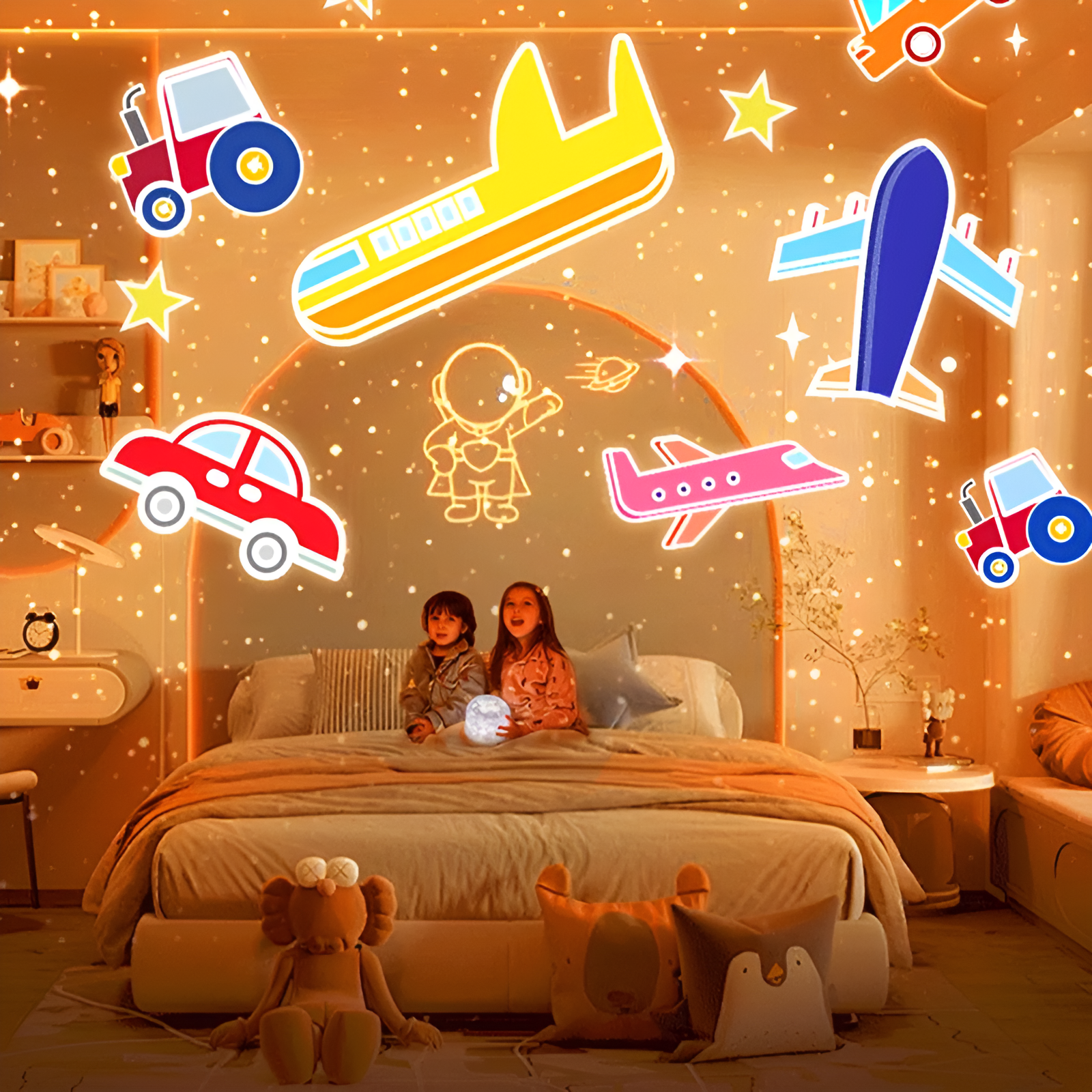 Ledsen™ MagicLight: Magisk Barnas Nattlys Projektor