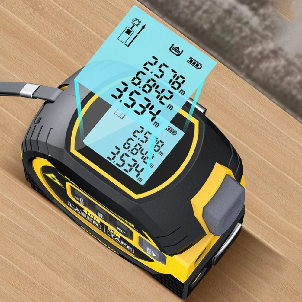 InfralaserTape - 3-i-1 Infrarødt Lasermålebånd