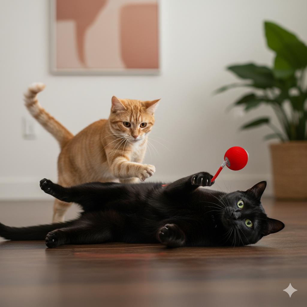 Catfri® CatBall: Automatisk Interaktiv Morsom Katt Jager Ball