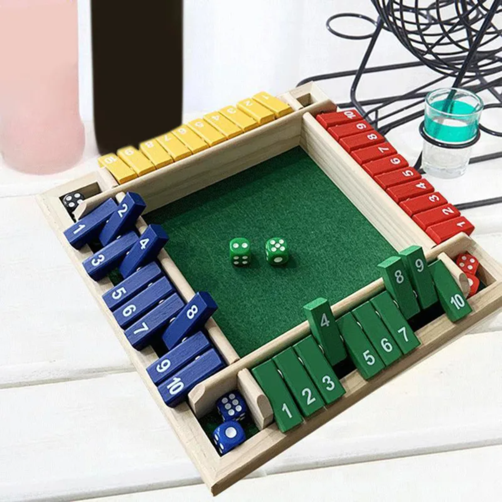 Kletshuts™ Woodys - Morsomt Interaktivt Familien Shut The Box Brettspill