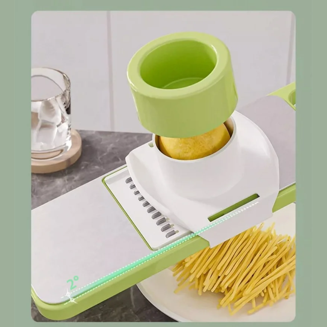 Globetrek° VeggieCutter: 5-In-1 Sikker Kjøkken Skjæremaskin Grønnsak Kutter Sett