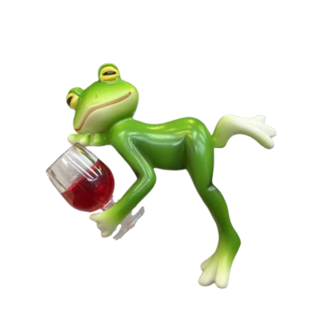 GardenOrnament: Søt Frosk Dekorasjon Hengende Gryte Kant Hage Ornament