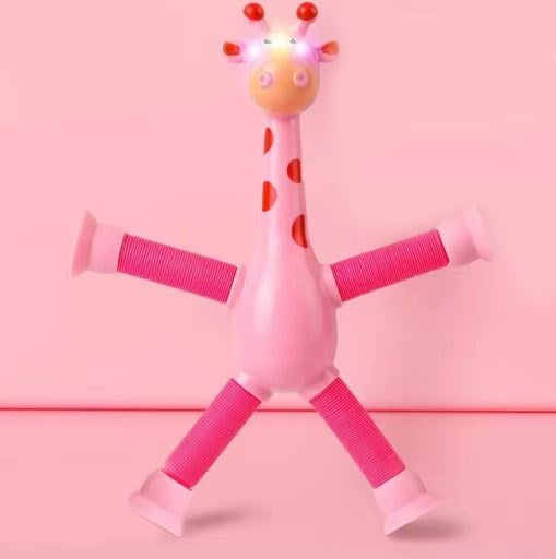 Kletshuts™ StretchyGiraffe: Teleskopisk Stretchy Giraff Leketøy Med Sugekopp