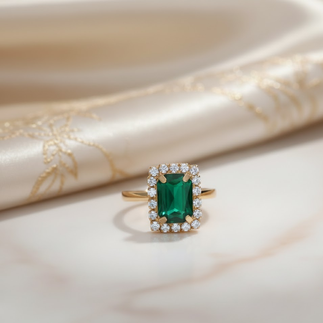 Jewelance™ JewelrySet: Mote Luksus Smaragd Grønn Smykker Sett Gave Esk