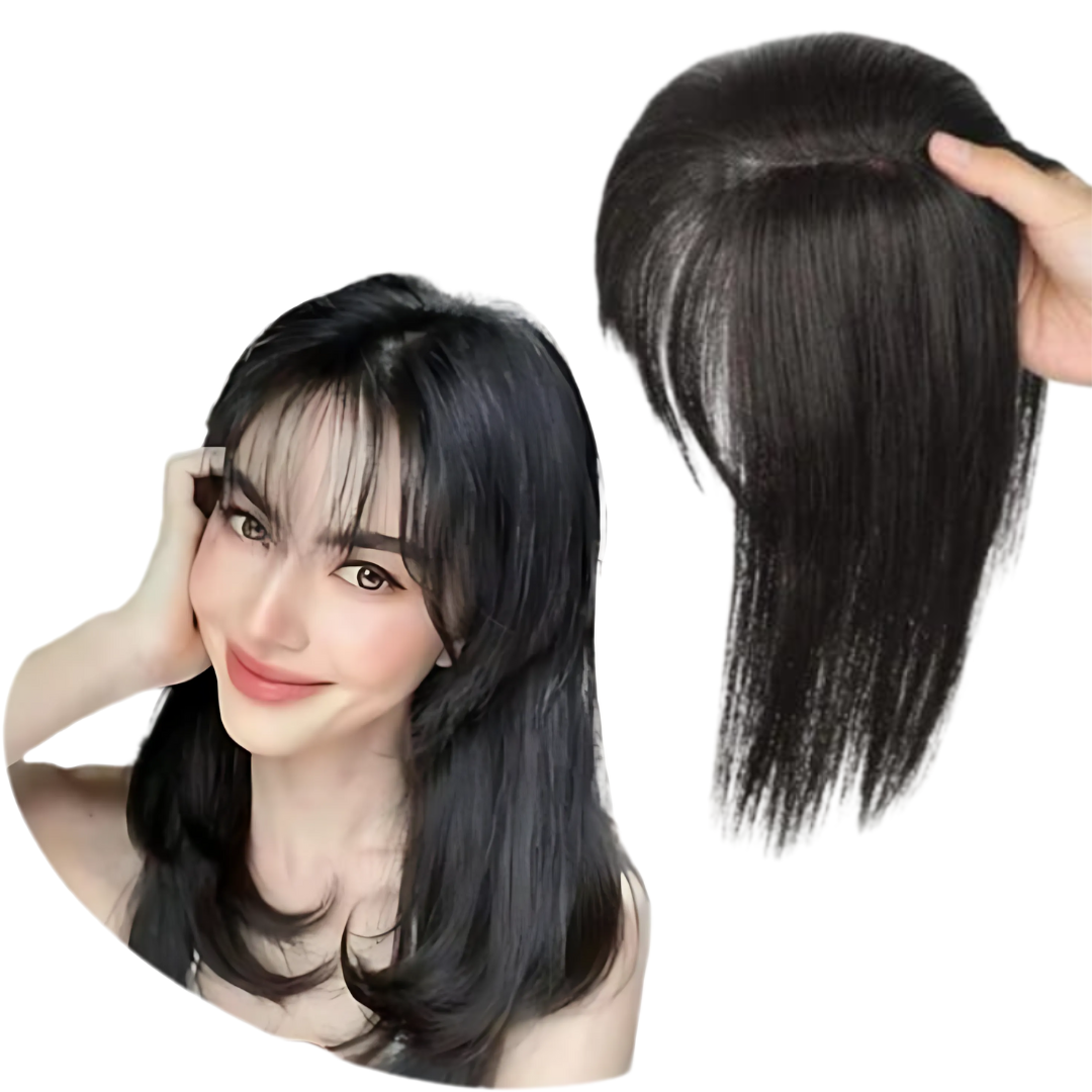 Rose® WigBangs 1+1 GRATIS: Sømløs Parykk Naturlig Utseende Hår Pannelugg Utvidelser
