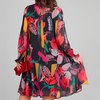 Icone™ FlowerDress: Langermet Kjole Med Løs Passform Og Blomstertrykk
