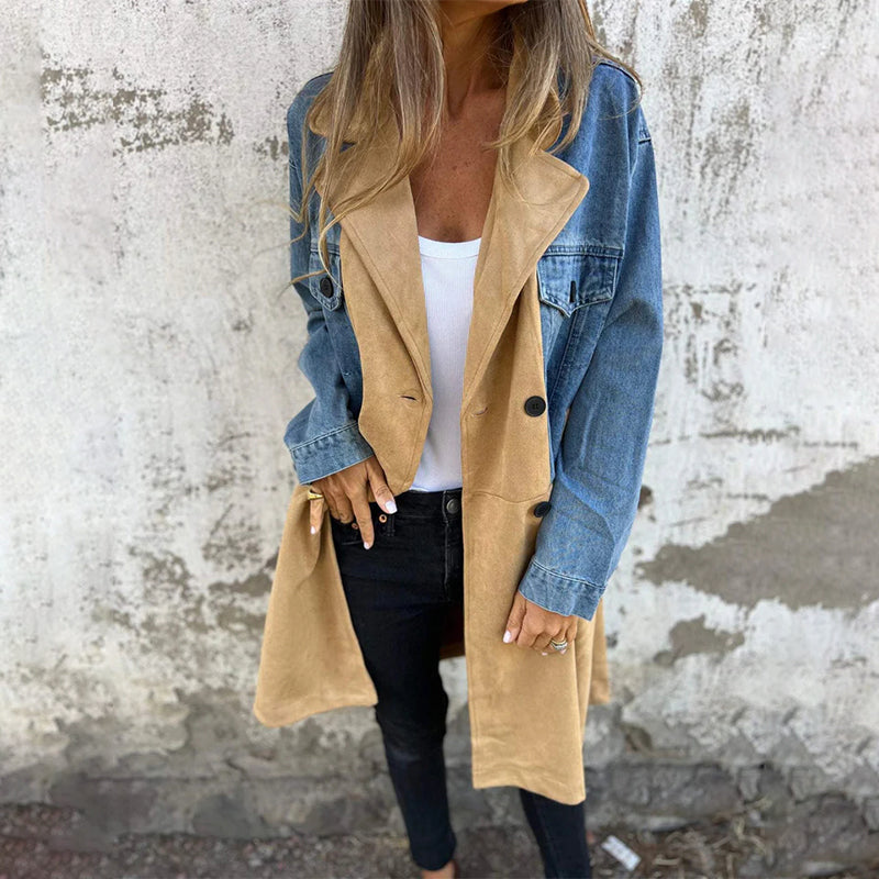 Icone™ LongCoat: Midtlang Trenchcoat Med Stilig Krage Og Lommer