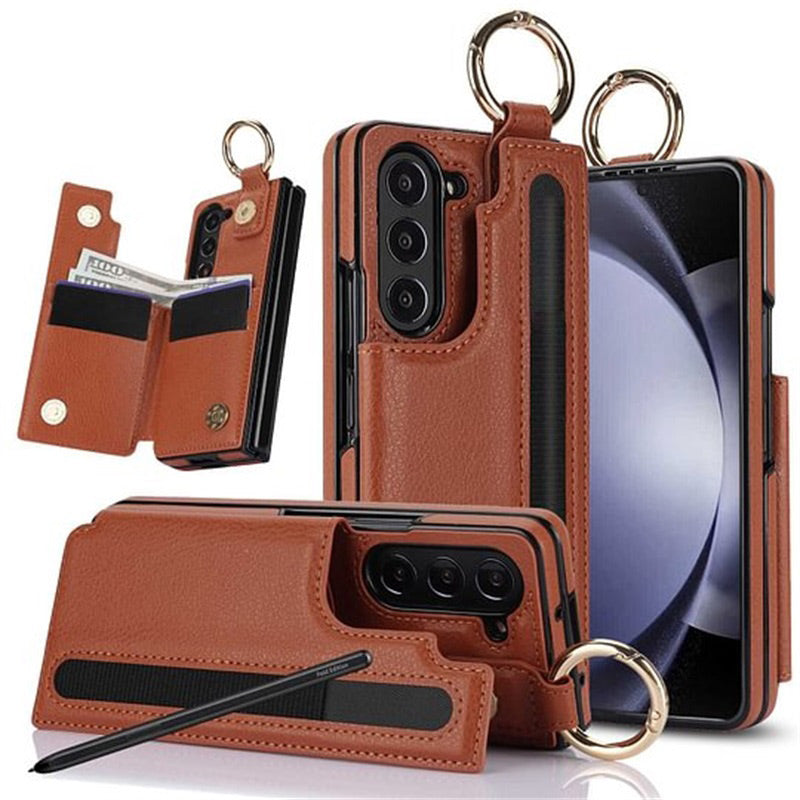Icone™ FoldingCase: 3-i-1 Sammenleggbart Telefon, Kort Og Lommebok Etuiet