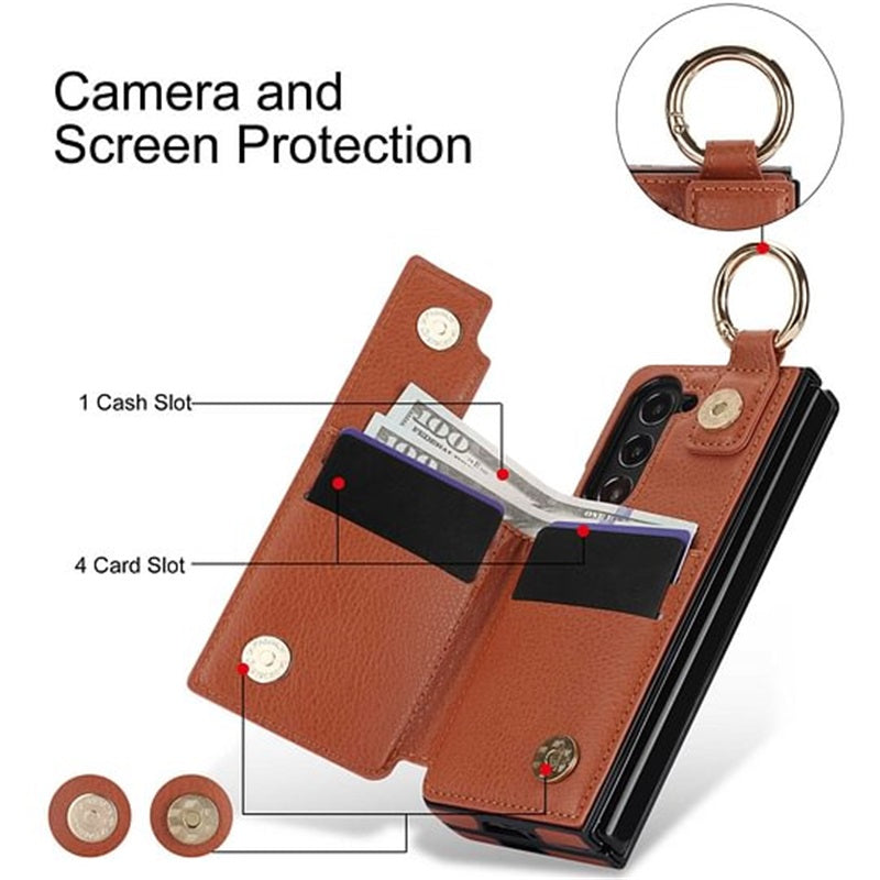 Icone™ FoldingCase: 3-i-1 Sammenleggbart Telefon, Kort Og Lommebok Etuiet