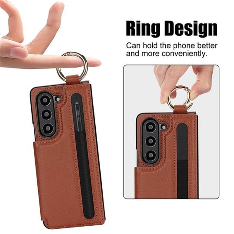 Icone™ FoldingCase: 3-i-1 Sammenleggbart Telefon, Kort Og Lommebok Etuiet