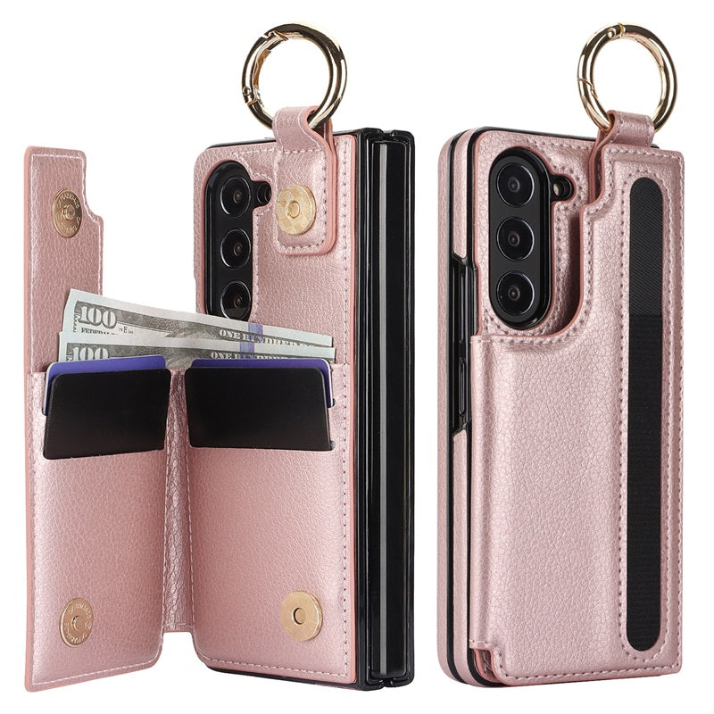 Icone™ FoldingCase: 3-i-1 Sammenleggbart Telefon, Kort Og Lommebok Etuiet