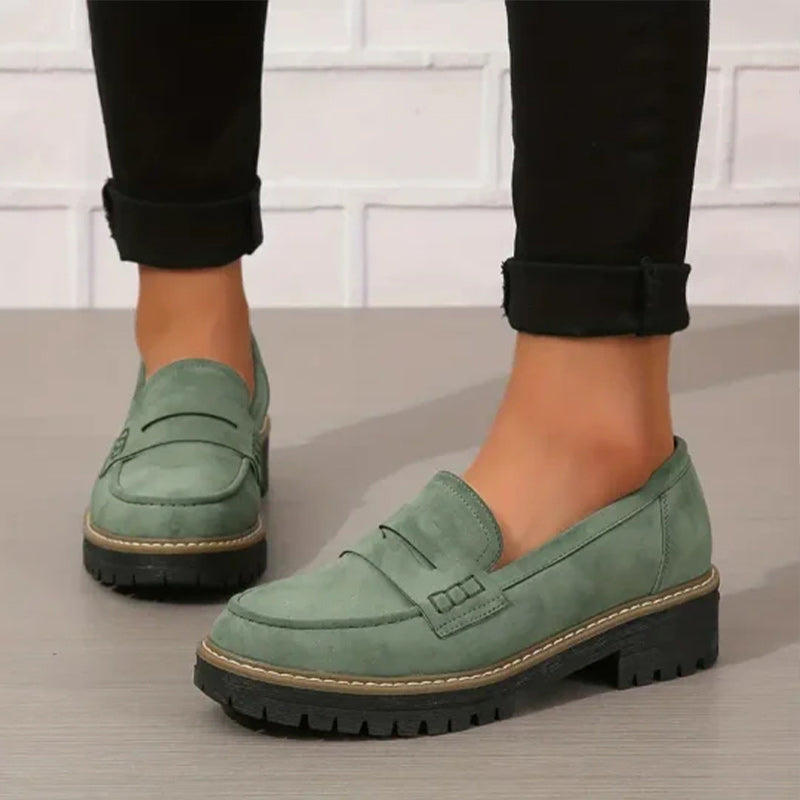 Happy™ WomenShoes: Tykk Såle Loafers Før Kvinner