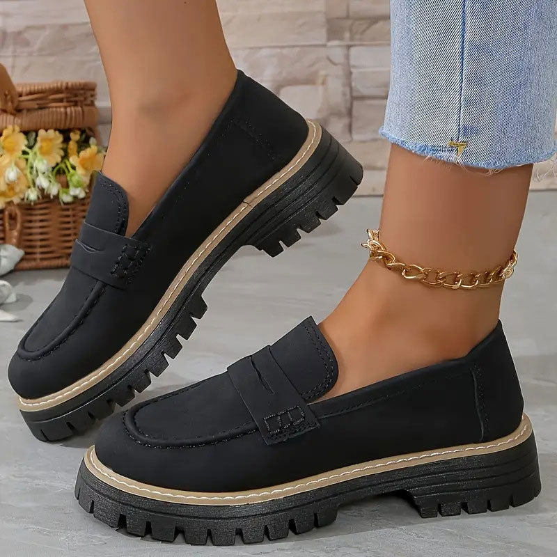 Happy™ WomenShoes: Tykk Såle Loafers Før Kvinner