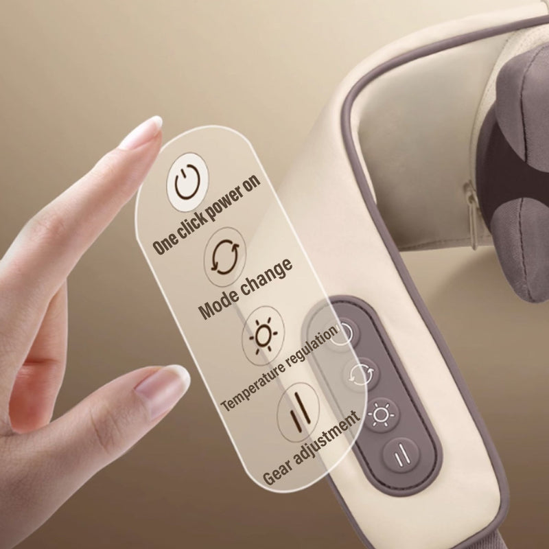 NeckMassager: Beroligende Varme Afslappende Nakke Og Skuldermassager