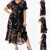 Icone™ FlowyDress: Dobbeltlags, V-hals Flytende Maxi-Kjole