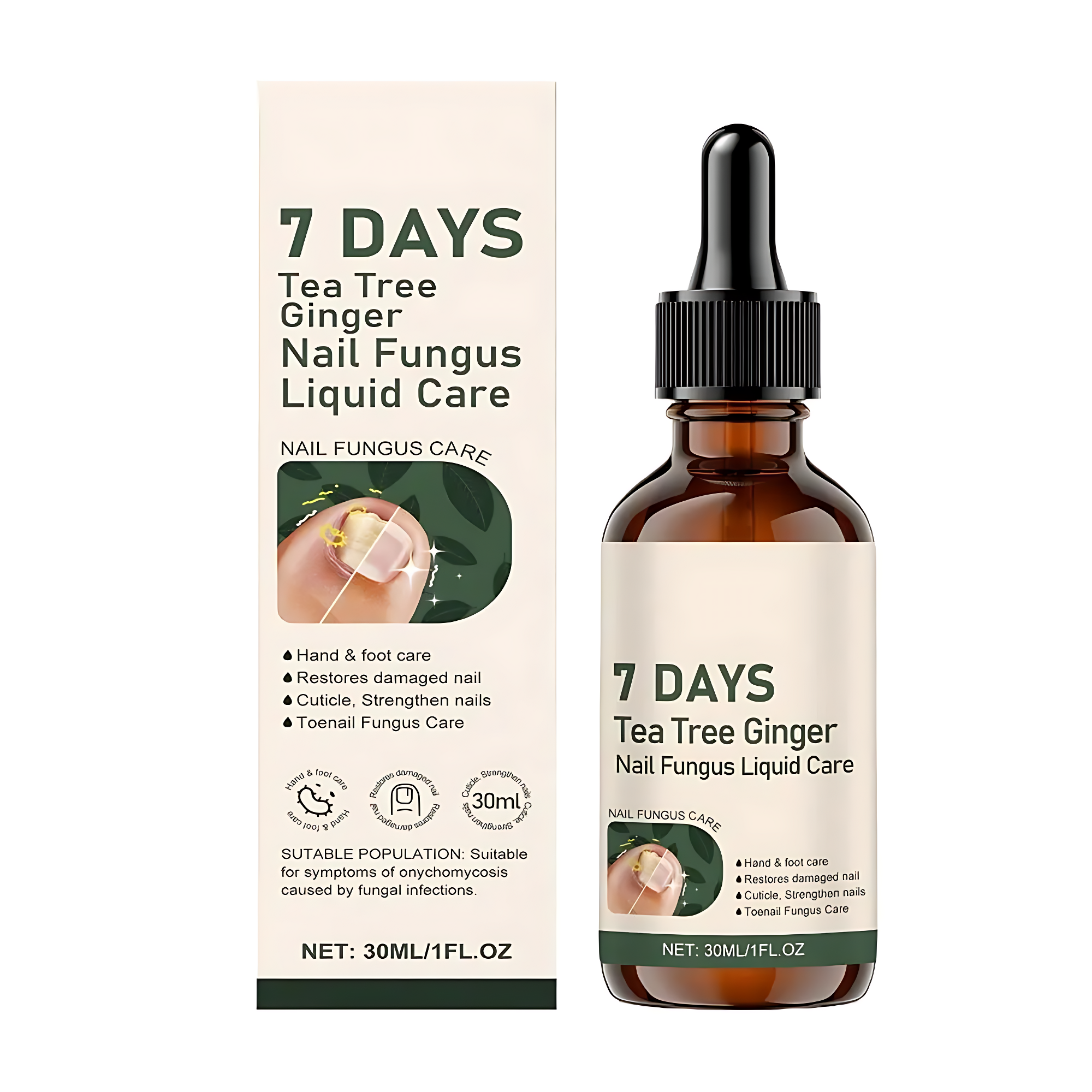 NailDrops 1+1 GRATIS: Flytende Neglesopp-Reparerende Helbredende Dråper