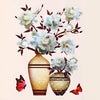 FloralSticker 2+2 GRATIS: Elegant Hus Dekor Selvklebende Blomster Klistremerker
